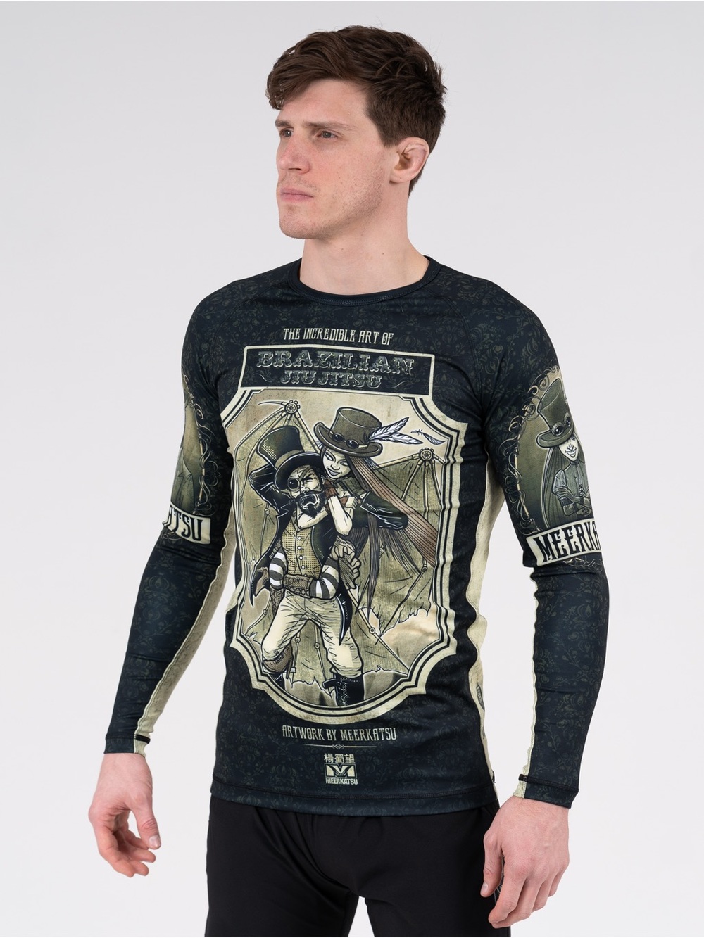 Meerkatsu Jiu Jitsu Steampunk BJJ Rashguard